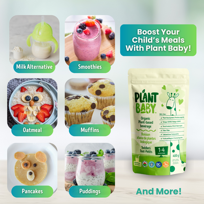 NEW Plant Baby - Original Flavour - Healthy Plant-Based Milk Alternative For Toddlers - Powder - Pouch With 400g